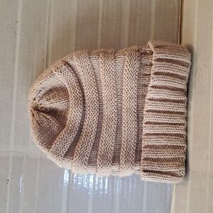 Cozy Knit Beanie in Tan Color